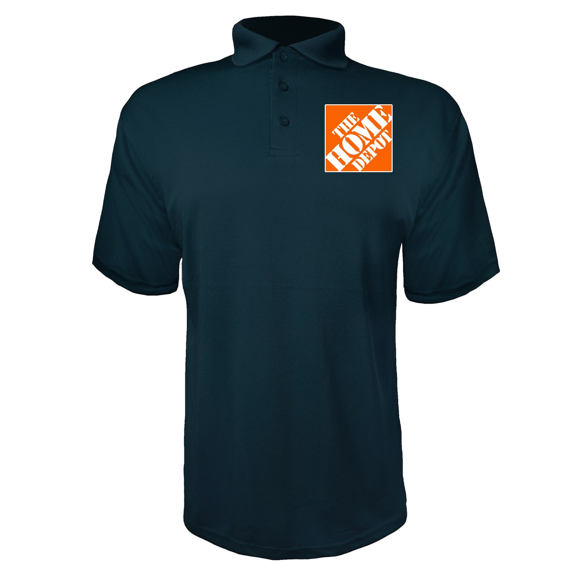 The Home Depot men's polyester polo in Navy