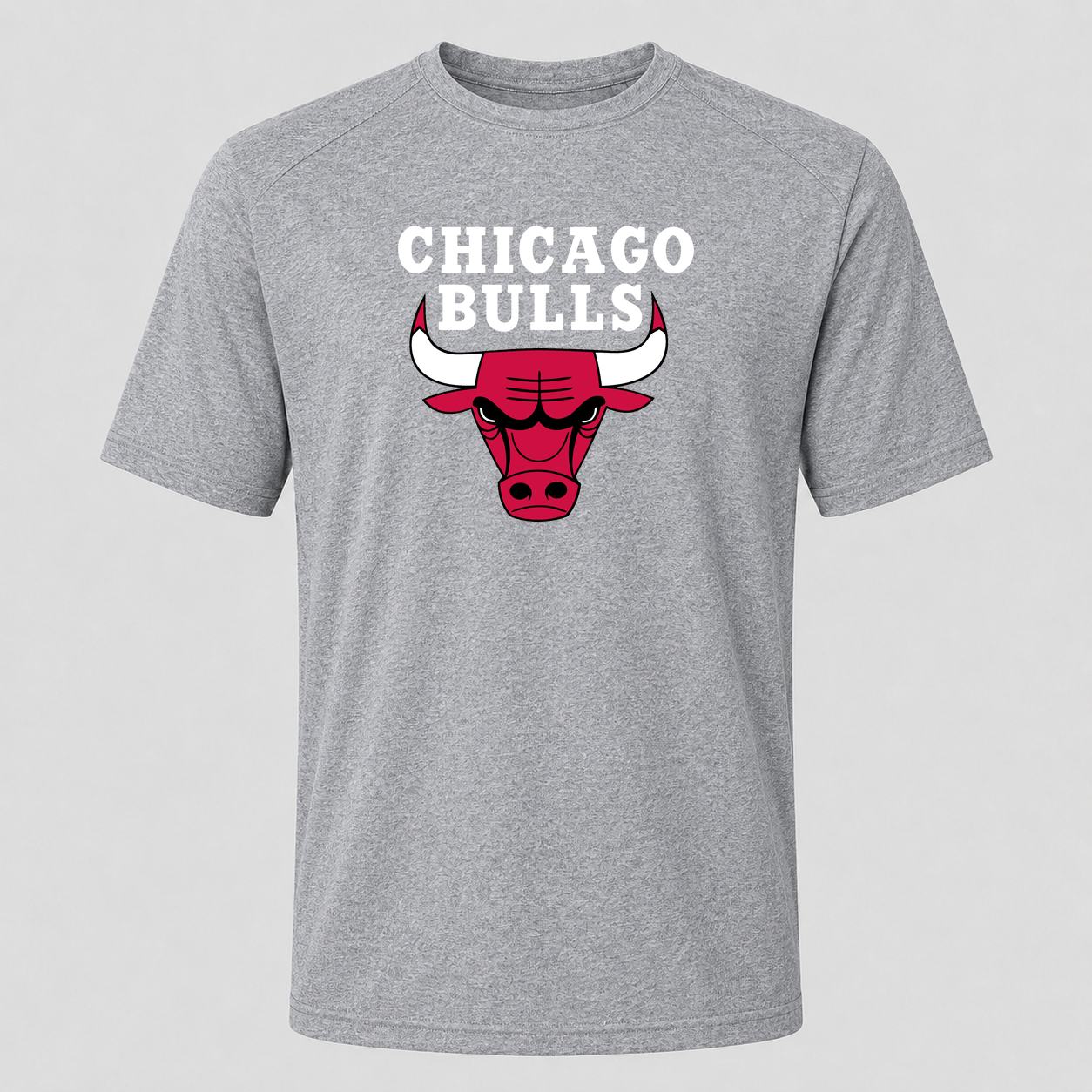 Men's Chicago Bulls White Performance T-Shirt - Gray