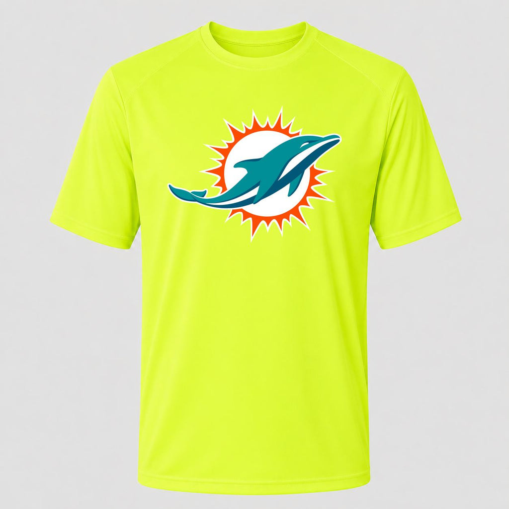 Men's Miami Dolphins Performance T-Shirt - Safety Green