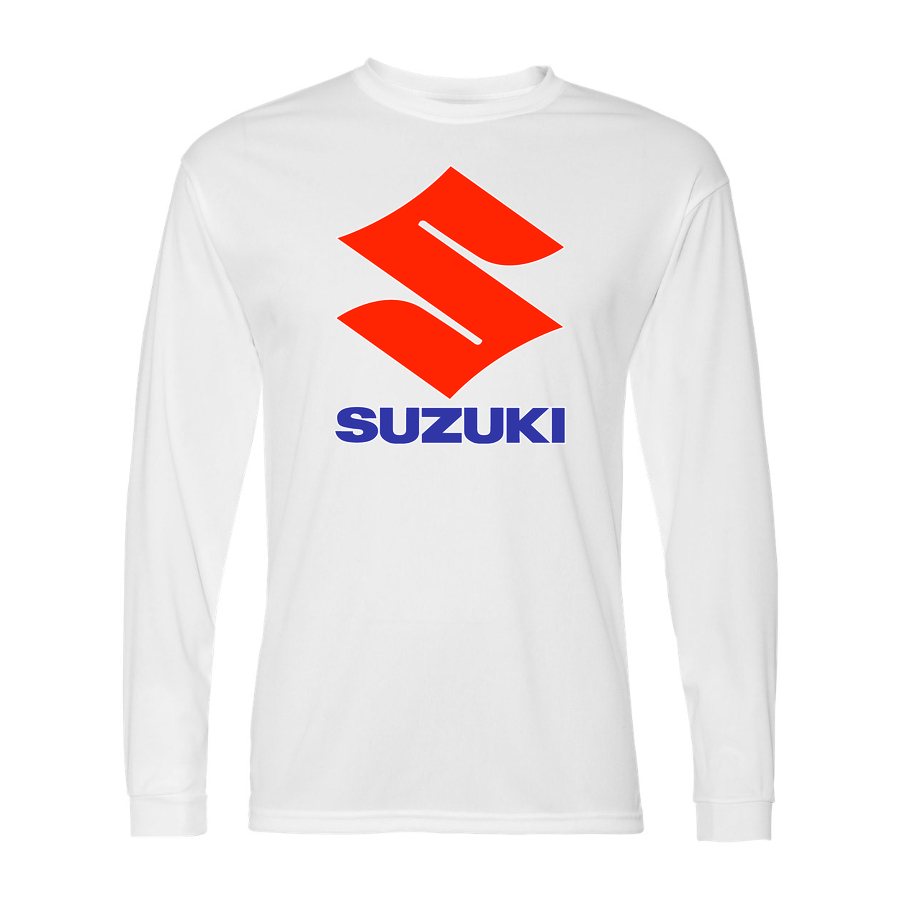 Men's Suzuki Polyester Long Sleeve T-Shirt - White