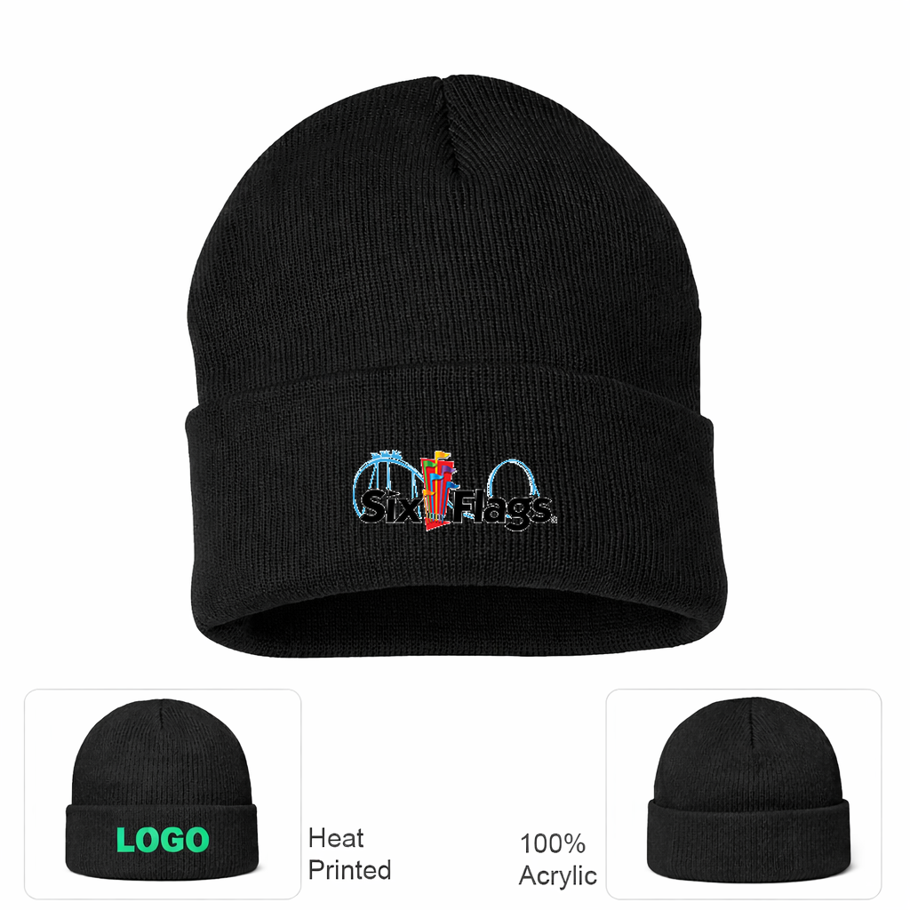 Six Flags Beanie Hat - Black