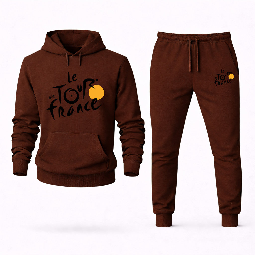 Tour de France Hoodie and Joggers Set - Brown