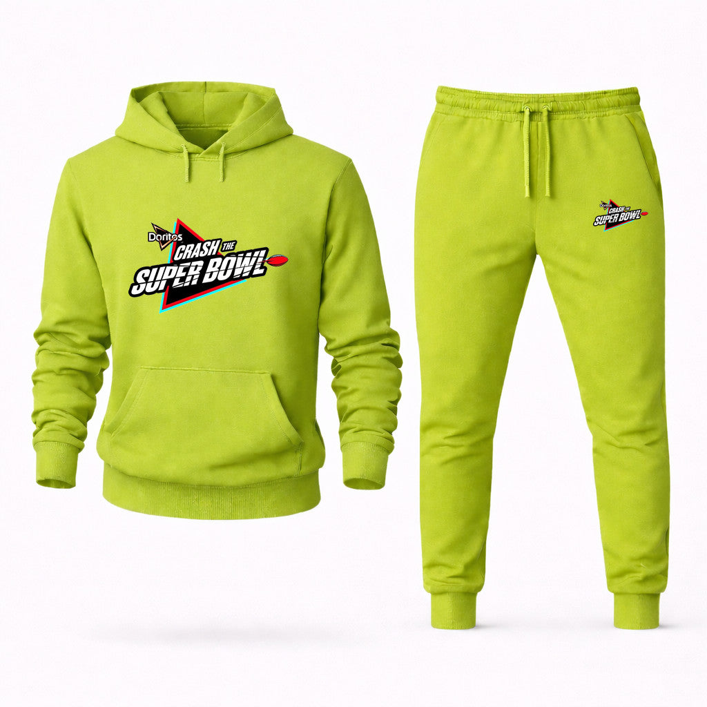 Crash the Super Bowl Hoodie and Joggers Set - Lime Green