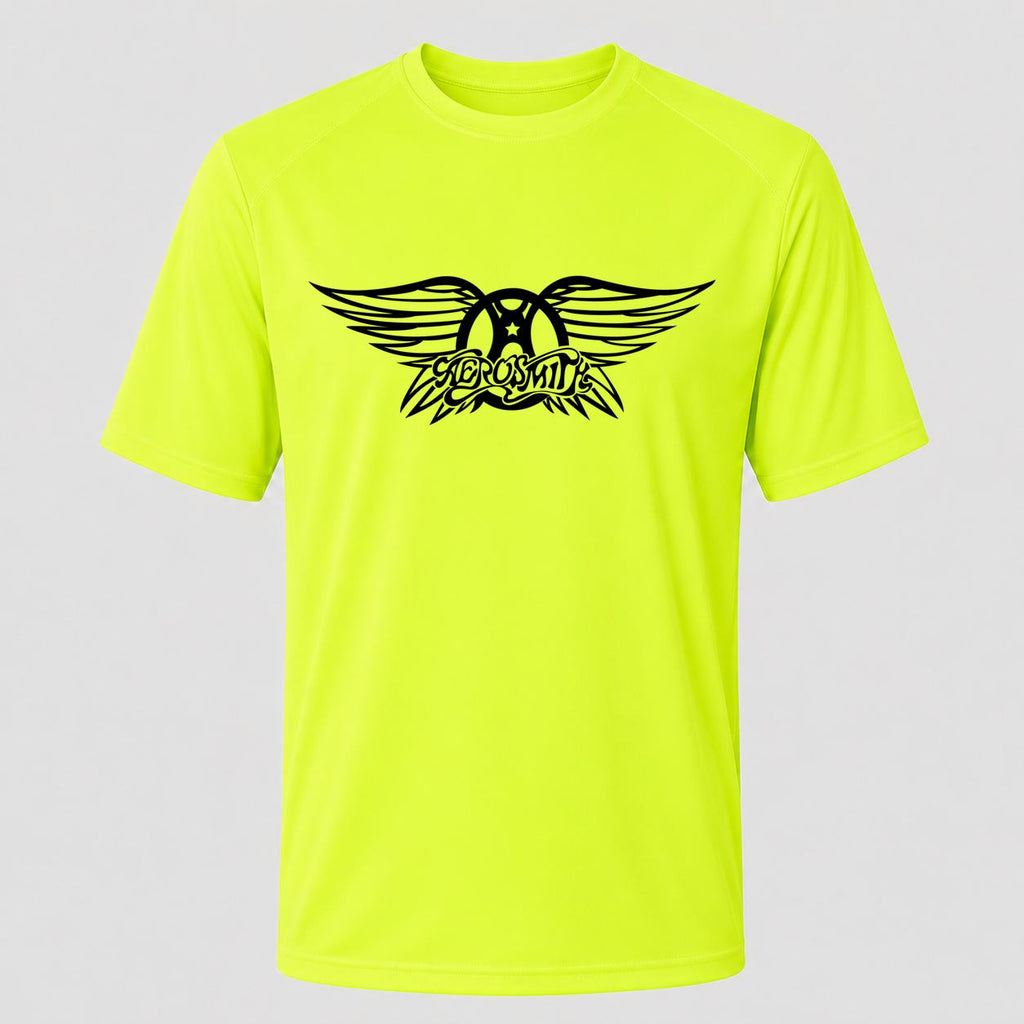 Men's Aerosmith Performance T-Shirt - Safety Green