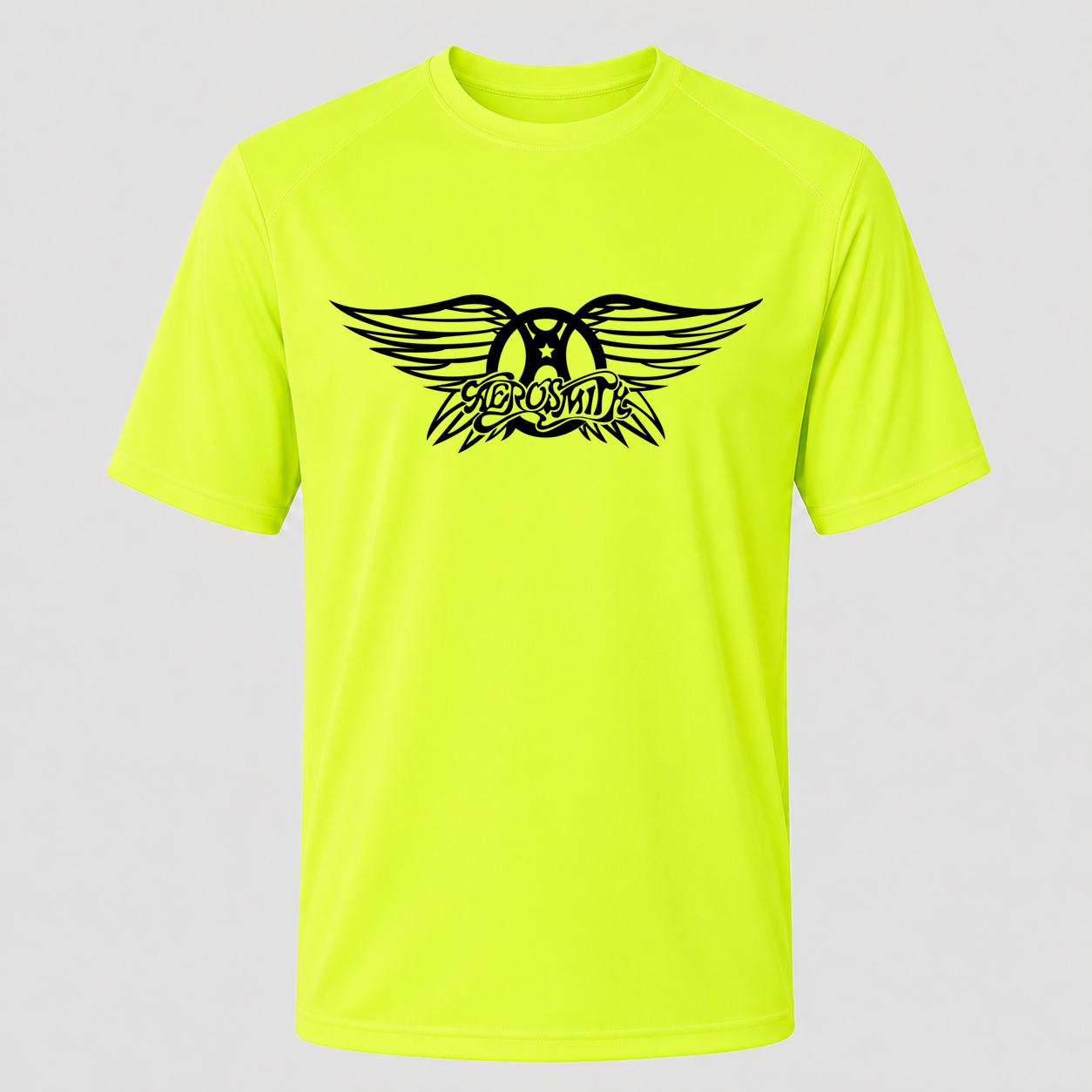 Men's Aerosmith Performance T-Shirt - Safety Green