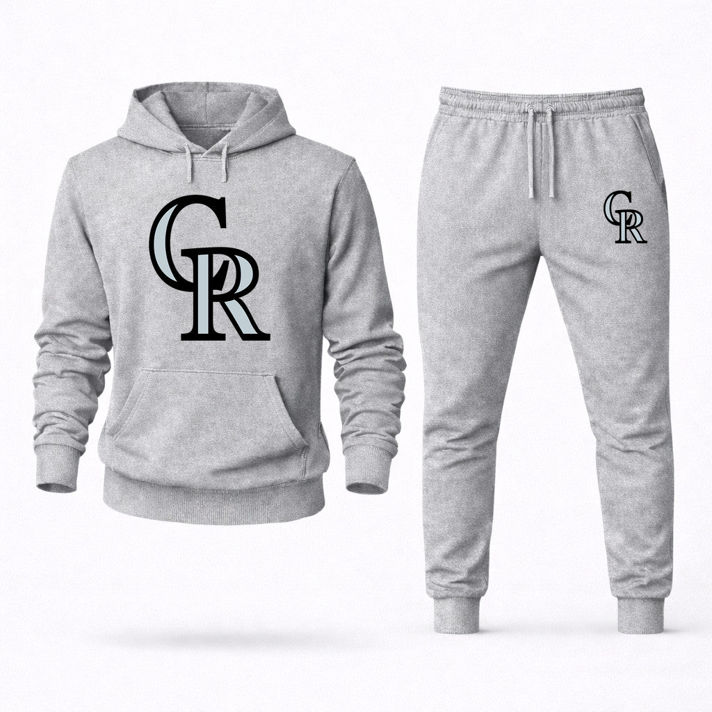 Colorado Rockies Hoodie and Joggers Set - Grey