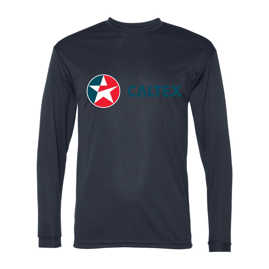 Men's Caltex Polyester Long Sleeve T-Shirt - Navy