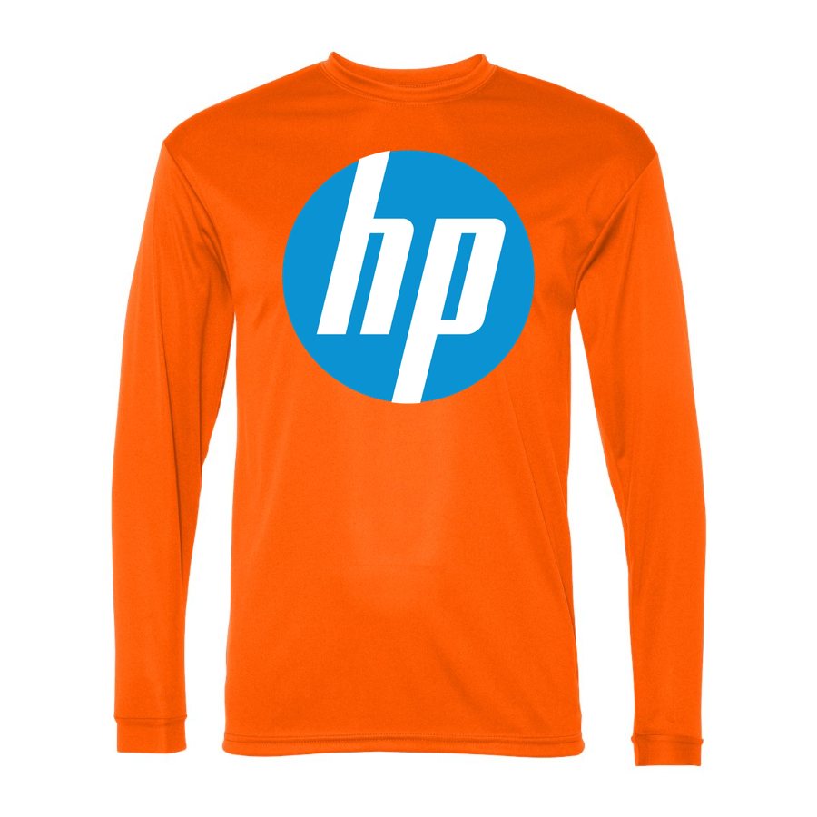 Men's HP Polyester Long Sleeve T-Shirt - Safety Orange
