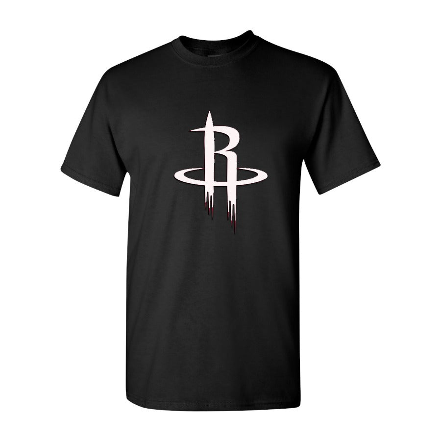 Men's army greeoustonrocksn Cotton T-Shirt - Black