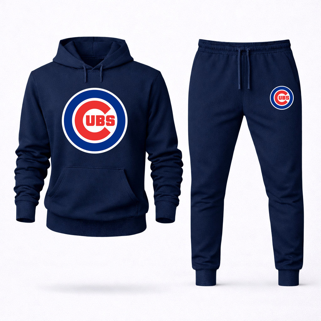 Chicago Cubs Hoodie and Joggers Set - Navy
