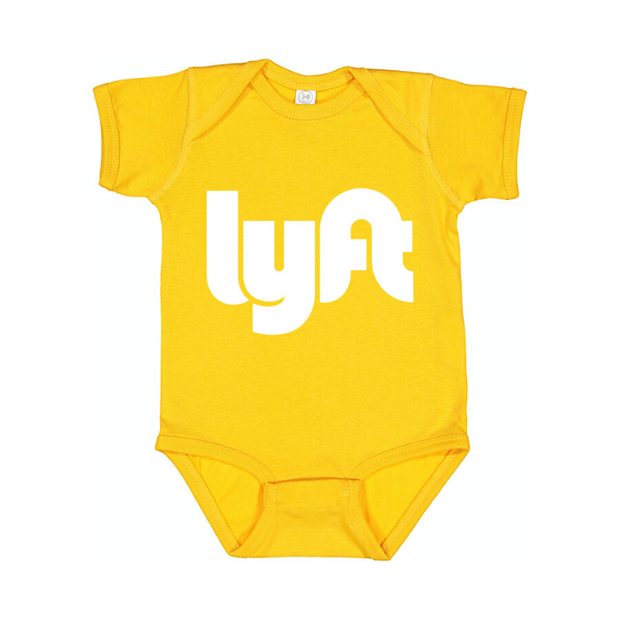 Lyft White Logo Baby Romper Onesie - Yellow