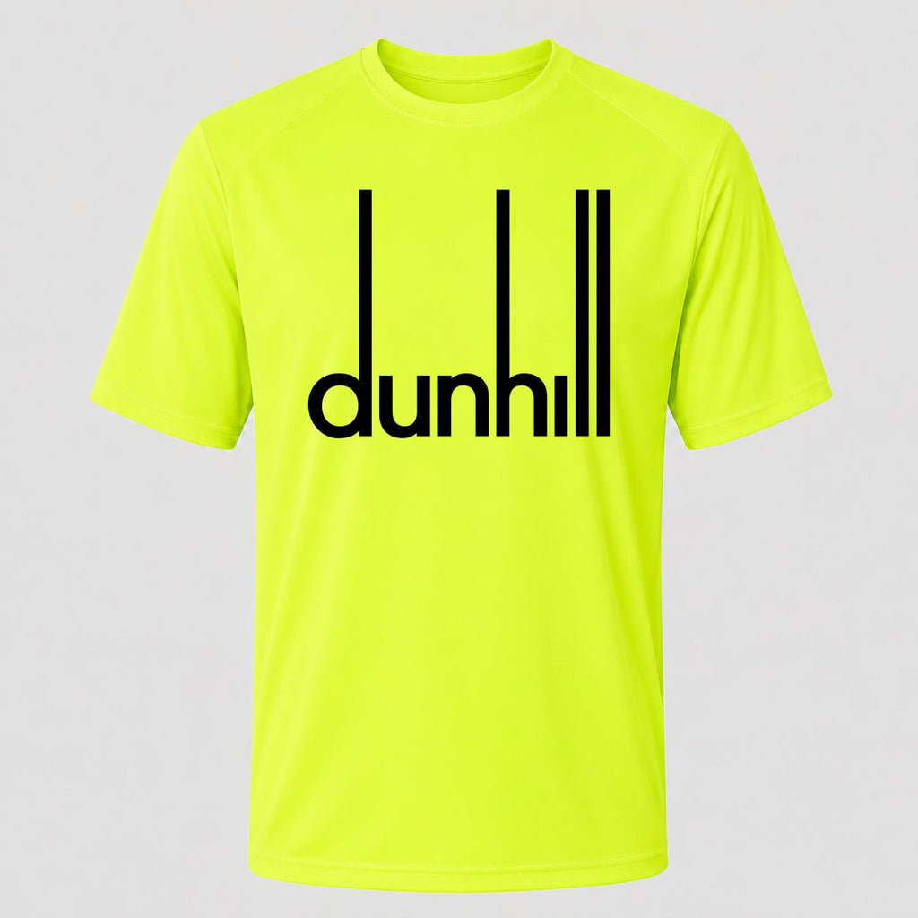 Men's Dunhill Black Performance T-Shirt - Safety Green