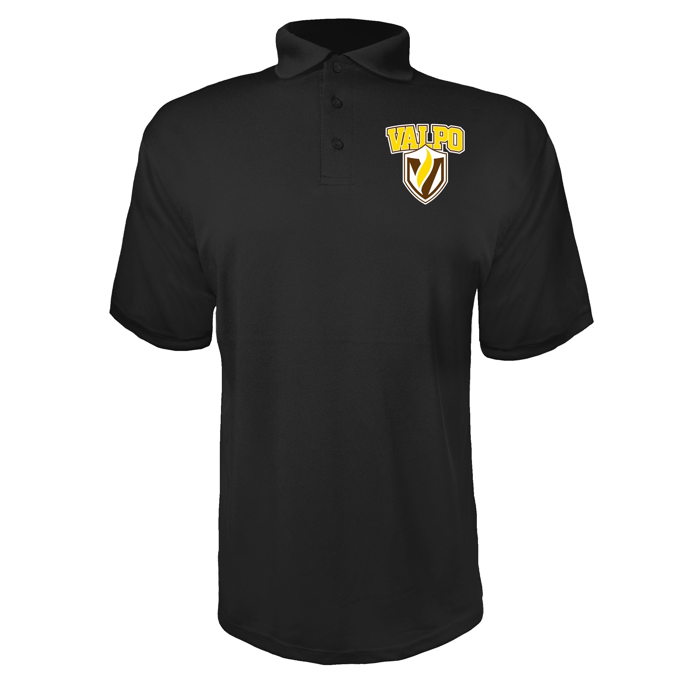 Valparaiso Crusaders Black polyester polo