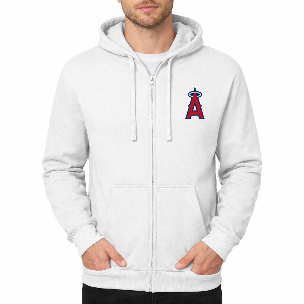 Men's Los Angeles Angels Zipper Hoodie - White