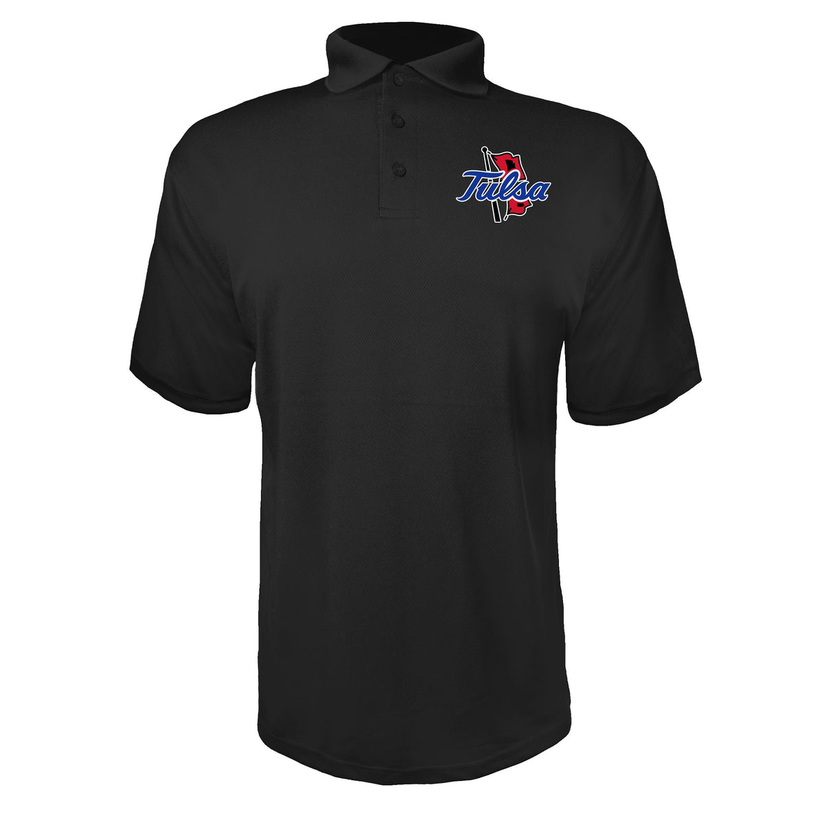 Tulsa Golden Hurricane Black polyester polo
