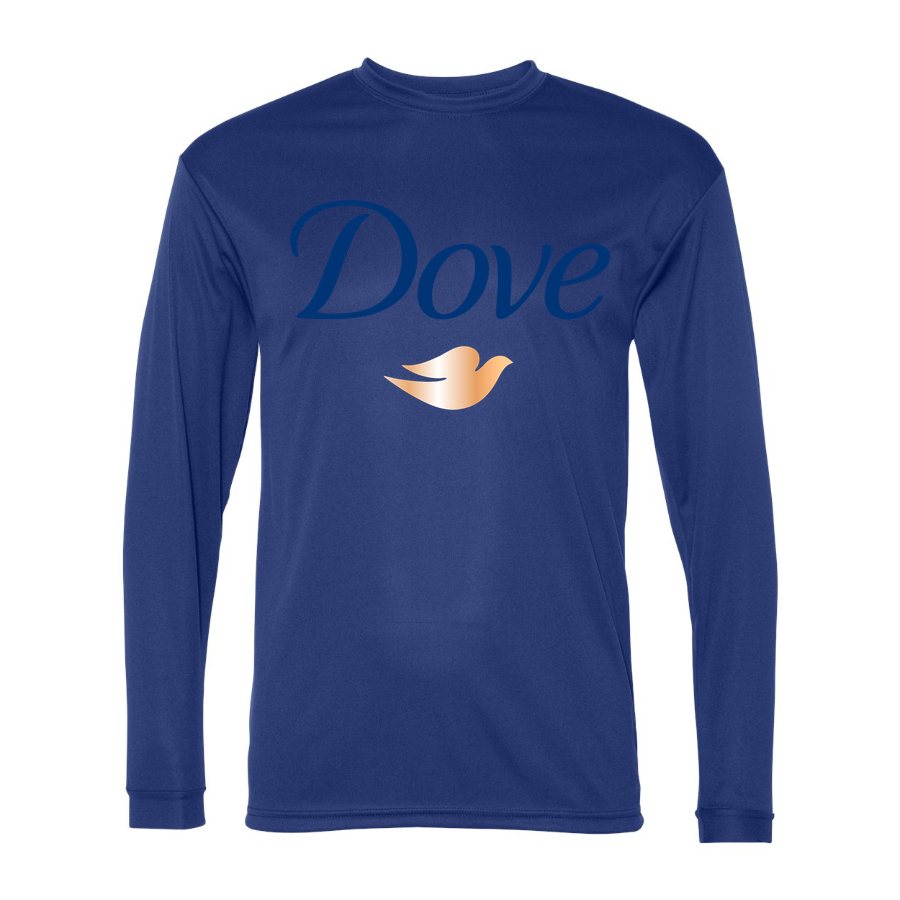 Men's Dove Polyester Long Sleeve T-Shirt - Royal Blue