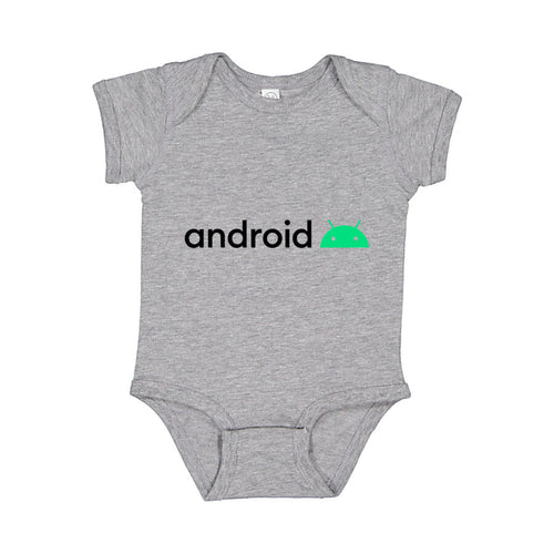 Android Baby Romper Onesie - Gray