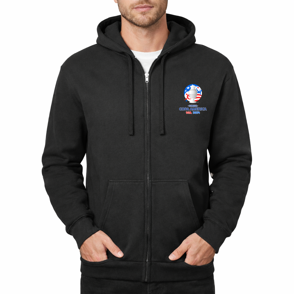 Men's Copa América 2024 logo Zipper Hoodie - Black
