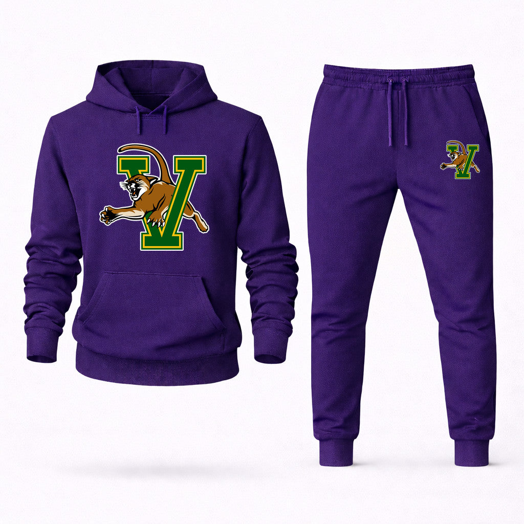 Vermont Catamounts Hoodie and Joggers Set - Purple