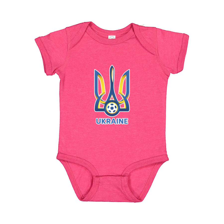 Ukraine National Football Team Baby Romper Onesie - Pink