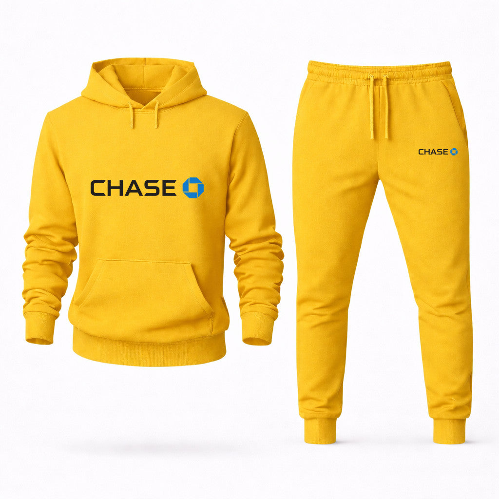 Chase Black Hoodie and Joggers Set - Yellow