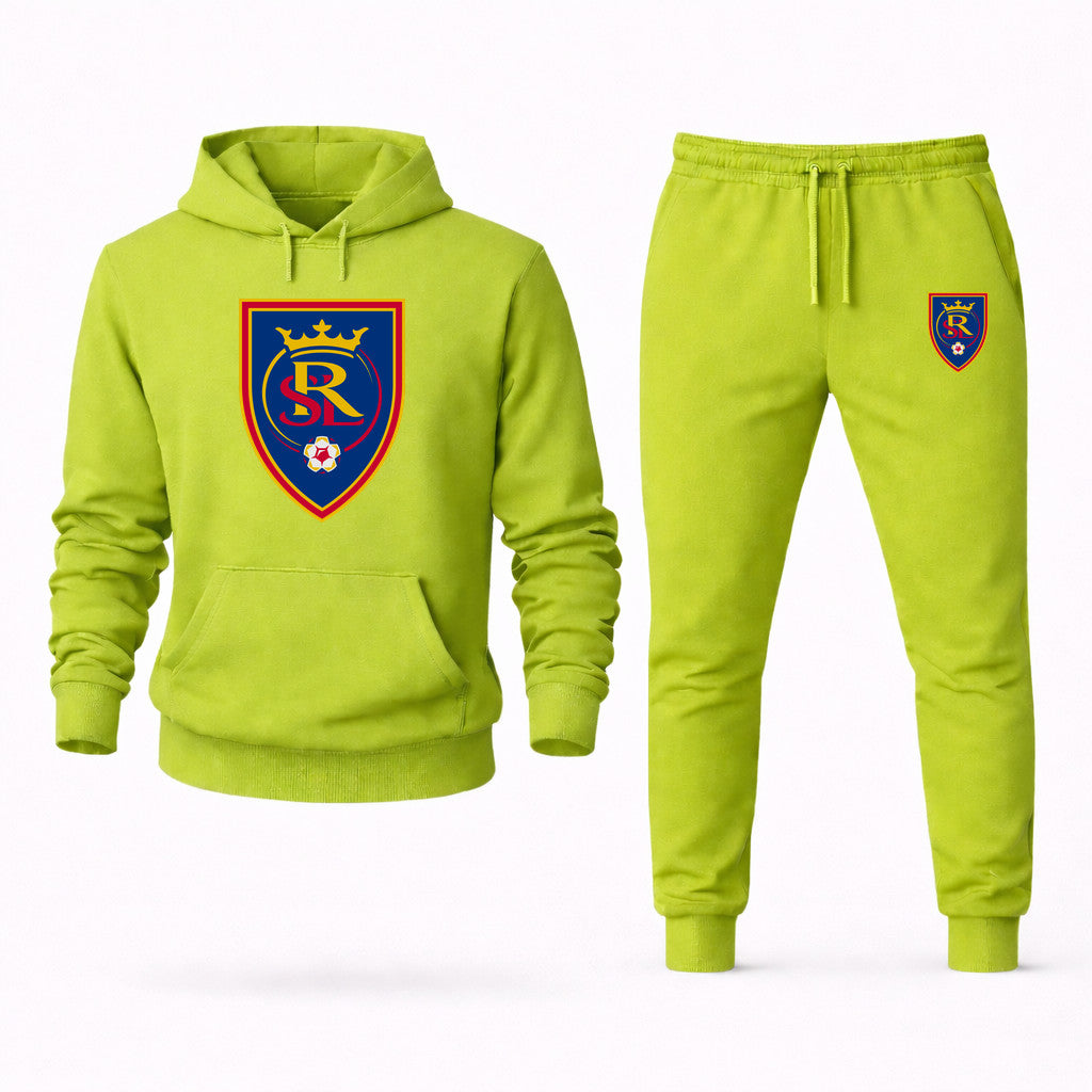 Real Salt Lake Soccer Hoodie and Joggers Set - Lime Green
