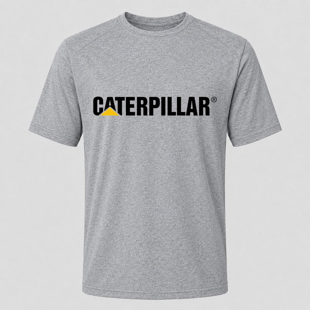 Men's Caterpillar Black Performance T-Shirt - Gray