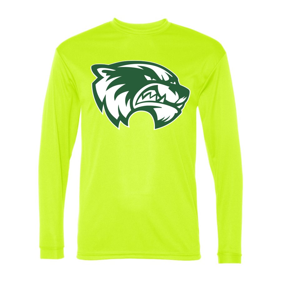 Men's Utah Valley Wolverines Polyester Long Sleeve T-Shirt - Safety Yellow
