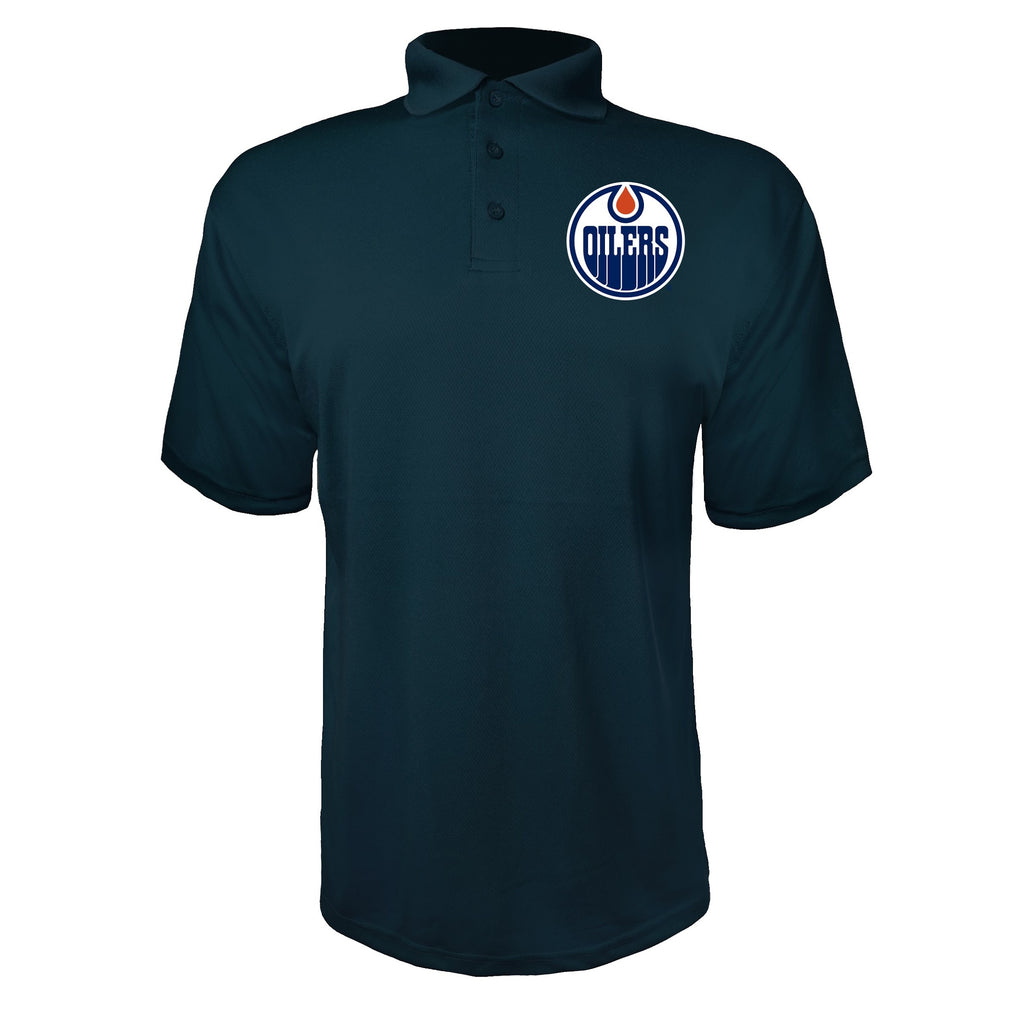Edmonton Oilers Navy polyester polo