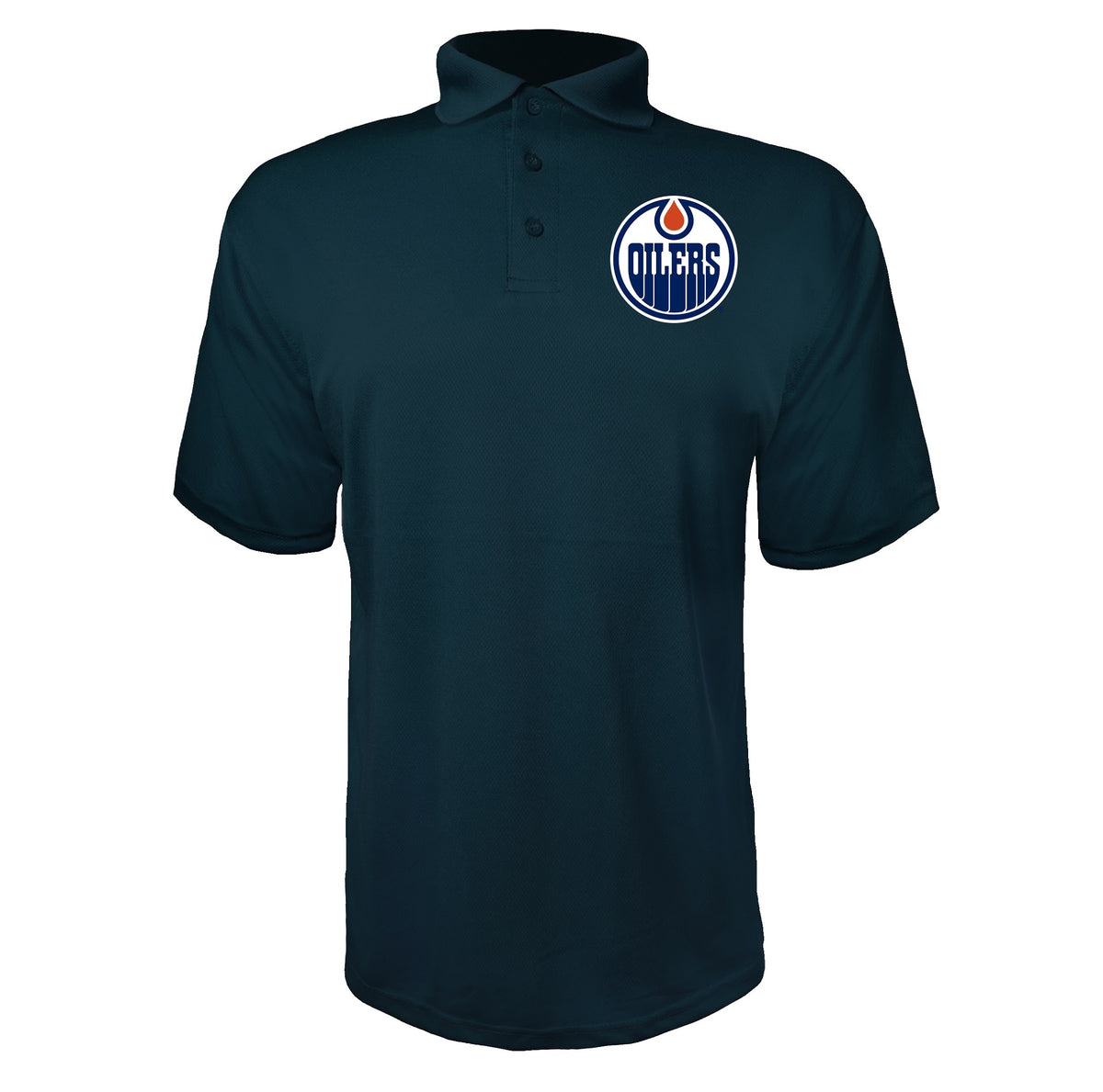 Edmonton Oilers Navy polyester polo