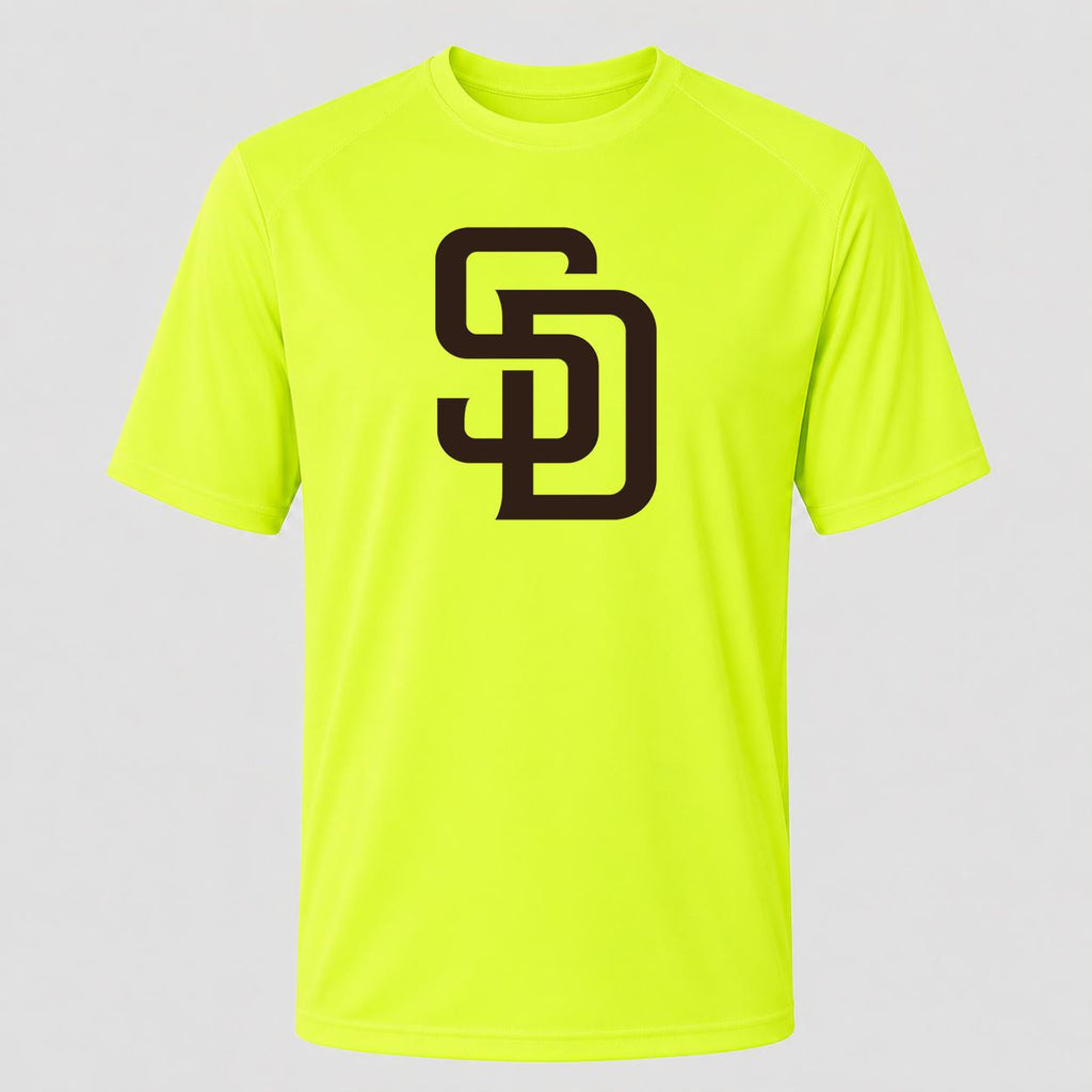 Men's San Diego Padres Performance T-Shirt - Safety Green