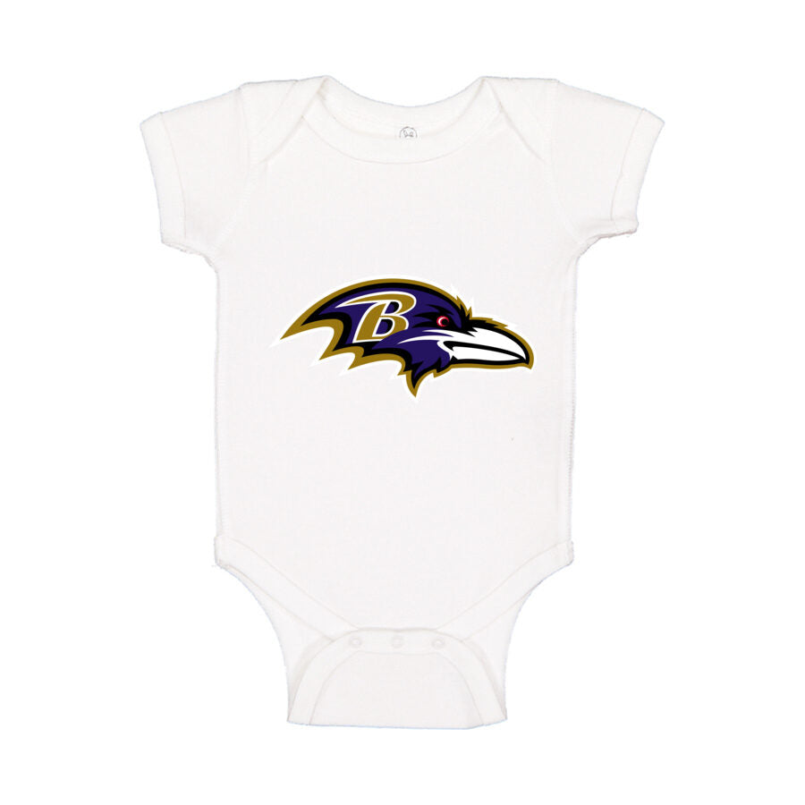 Baltimore Ravens Baby Romper Onesie - White