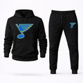 St. Louis Blues Hoodie and Joggers Set - Black