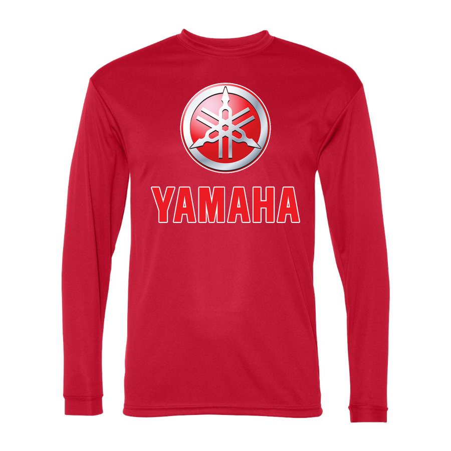 Men's YAMAHA Polyester Long Sleeve T-Shirt - Red