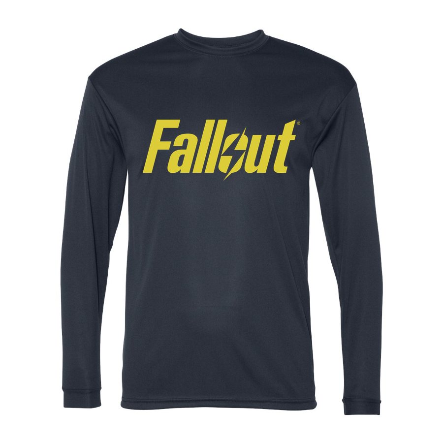 Men's Fallout Polyester Long Sleeve T-Shirt - Navy