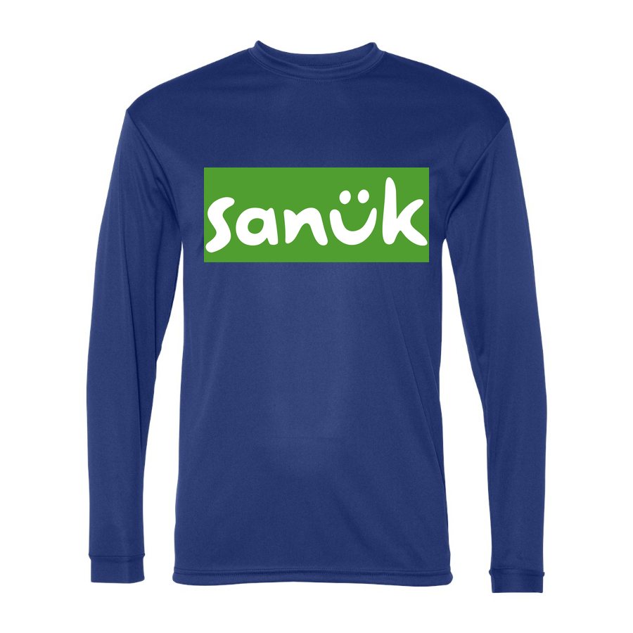 Men's Sanuk Polyester Long Sleeve T-Shirt - Royal Blue