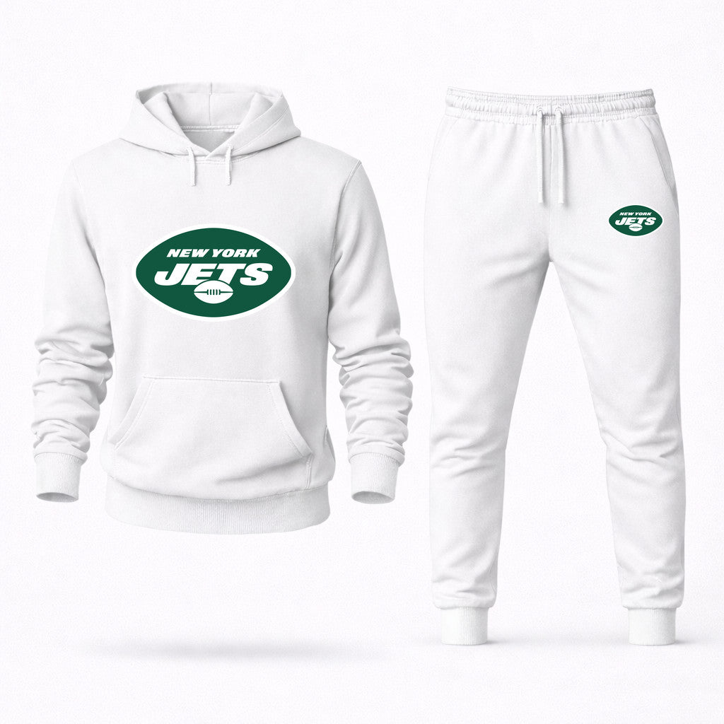 New York Jets Hoodie and Joggers Set - White