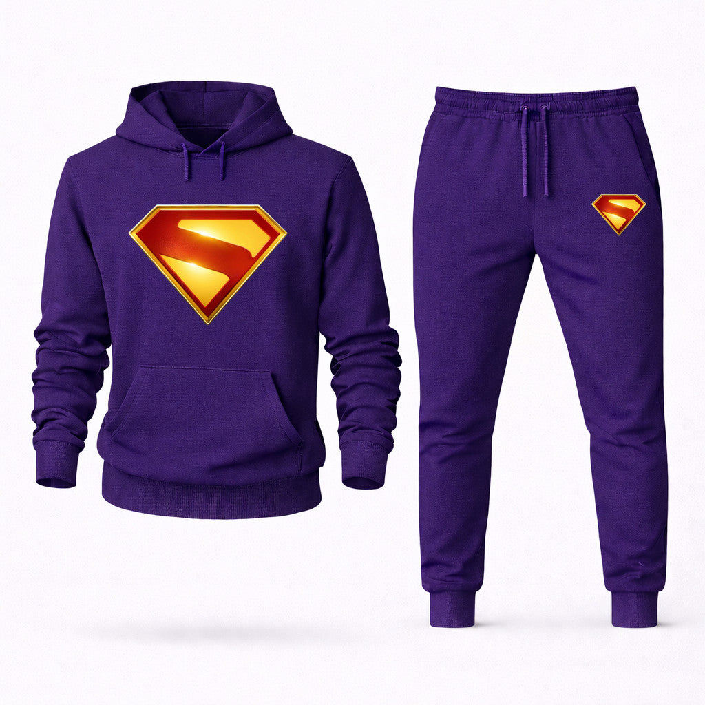 Superman Hoodie and Joggers Set - Purple