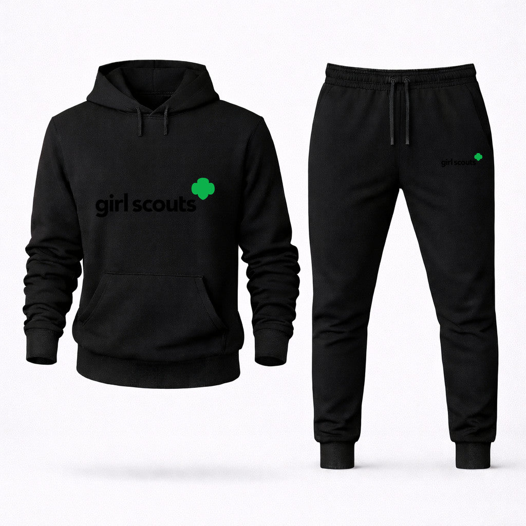 Girl Scout Hoodie and Joggers Set - Black