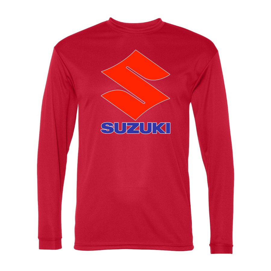 Men's Suzuki Polyester Long Sleeve T-Shirt - Red