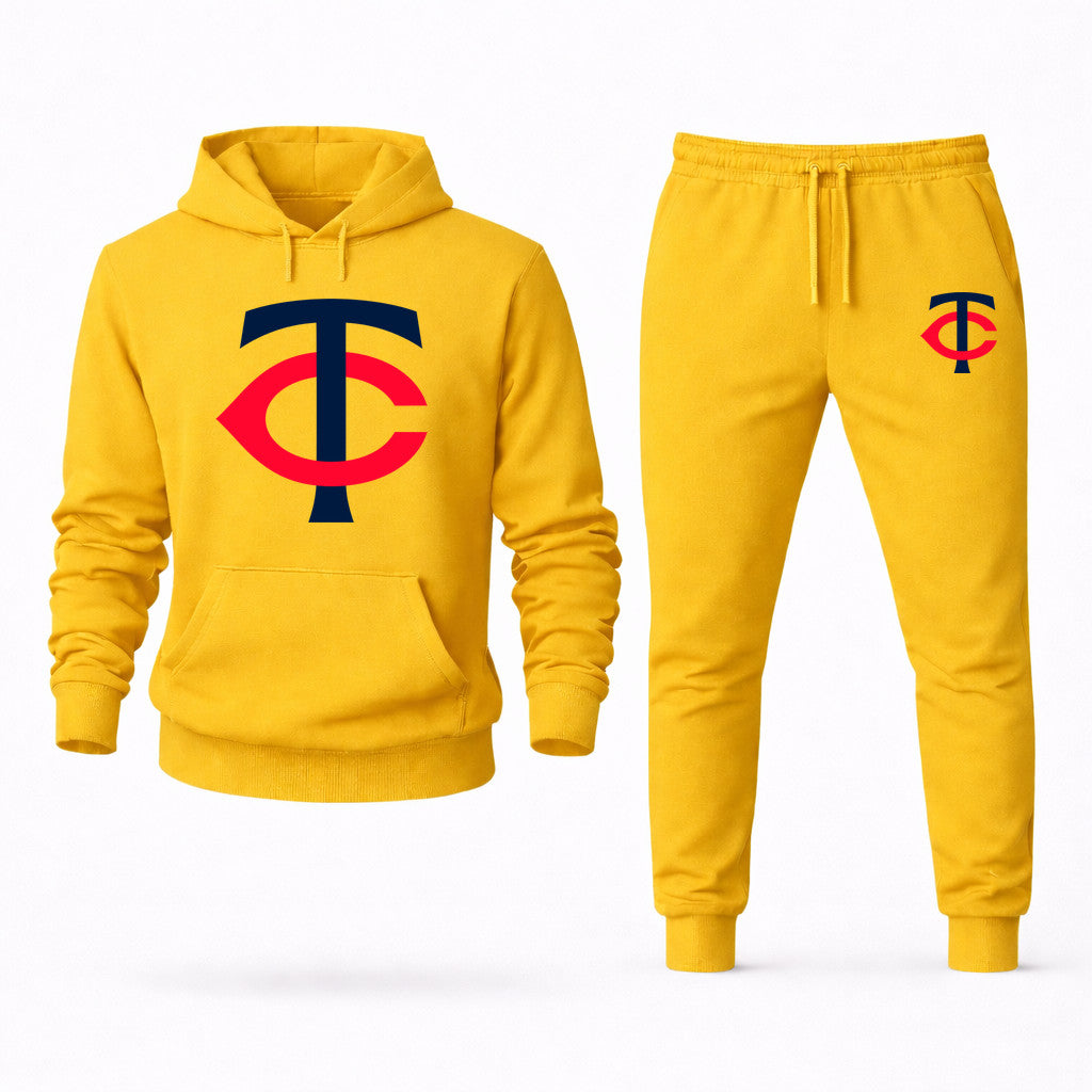 Minnesota Twins Hoodie and Joggers Set - Yellow