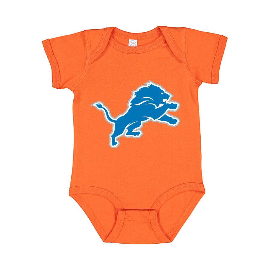 Detroit Lions Baby Romper Onesie - Orange