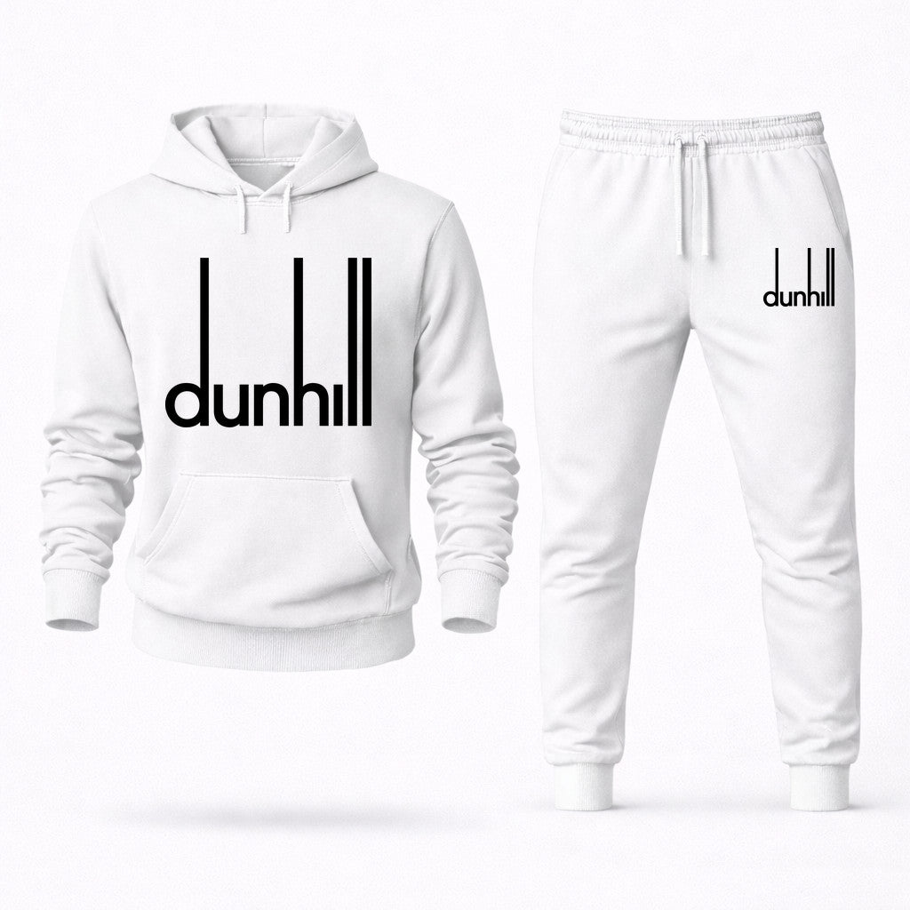 Dunhill Black Hoodie and Joggers Set - White