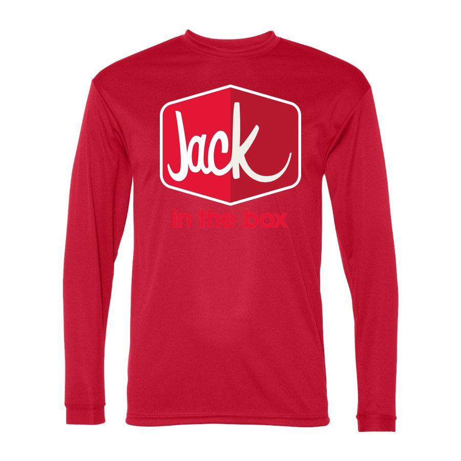 Men's Jack in the Box Polyester Long Sleeve T-Shirt - Red
