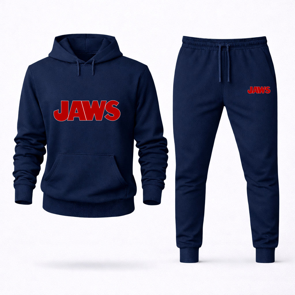 Jaws Hoodie and Joggers Set - Navy