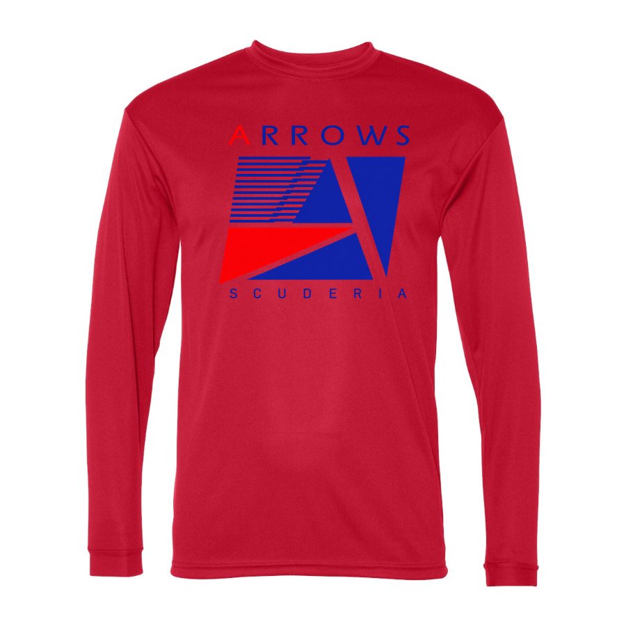Men's Arrows F1 Team Polyester Long Sleeve T-Shirt - Red
