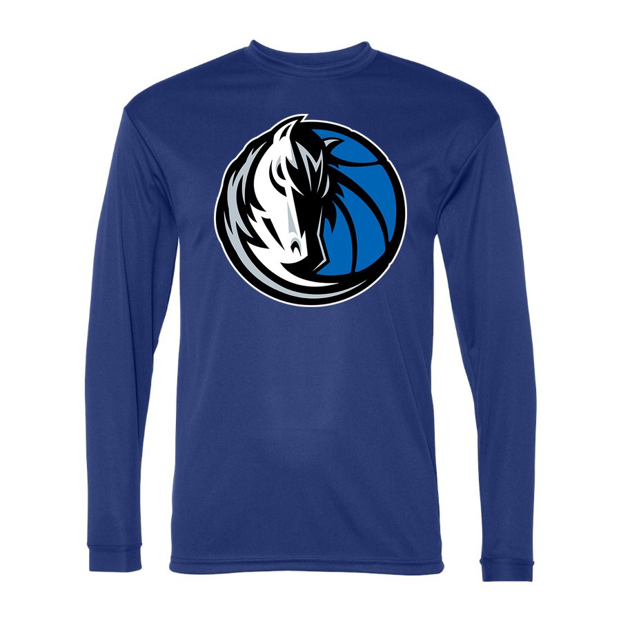 Men's Dallas Mavericks Polyester Long Sleeve T-Shirt - Royal Blue