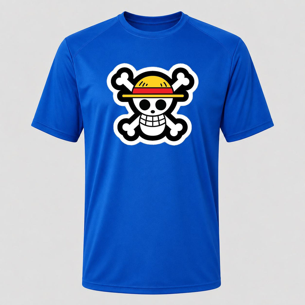 Men's Straw Hat Luffy Performance T-Shirt - Royal Blue