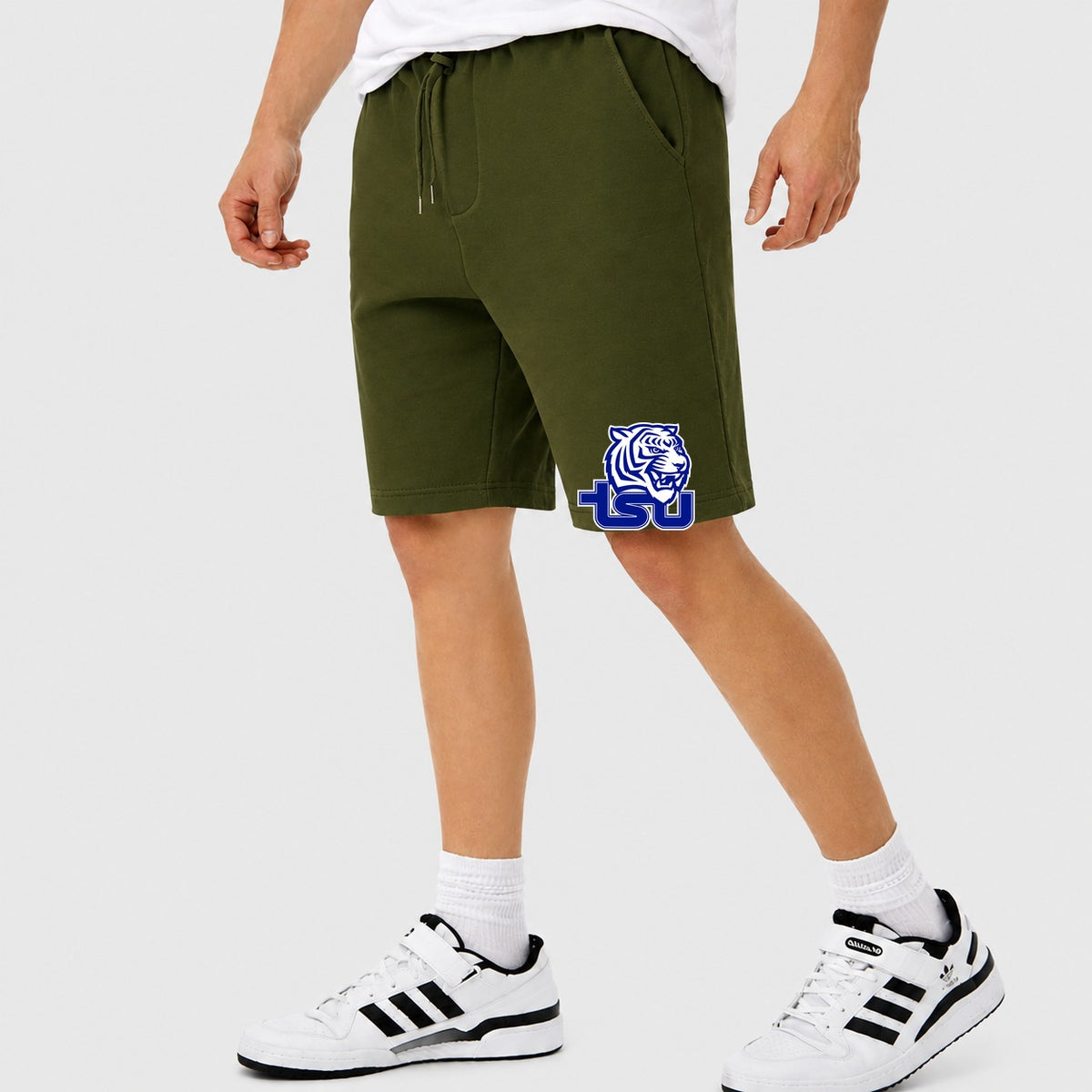 Men's Tennessee State Tigers Logo Cotton Shorts - Army Green