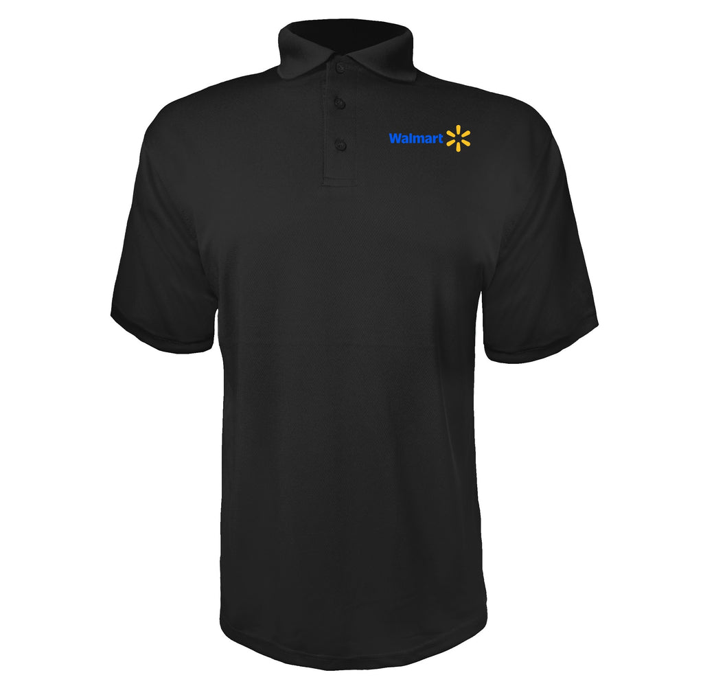 Walmart men's polyester polo in Black